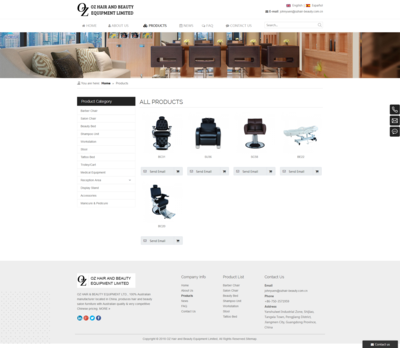 多语种外贸网站建设案例 广东美容美发家具行业的全球拓展之路